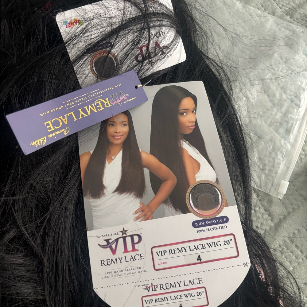 VIP Remy Lace Wig 20" in Deep Black